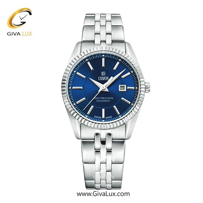 ساعت مچی اورجینال زنانه کاور نقره ای | نقره ای| سرمه ای| کد رفرنس CO209.03