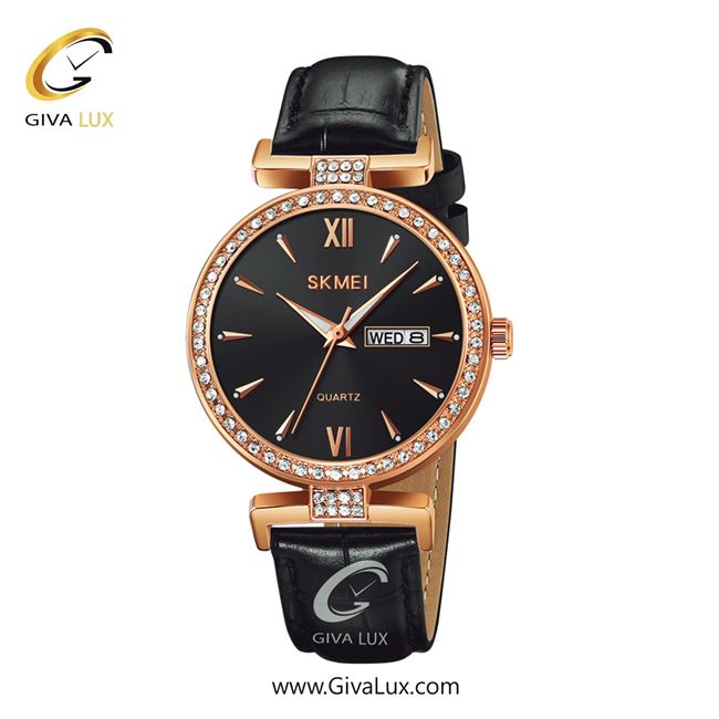 ساعت مچی اورجینال زنانه اسکمی (Skmei) رزگلد | مشکی| مشکی| کد رفرنس 2090