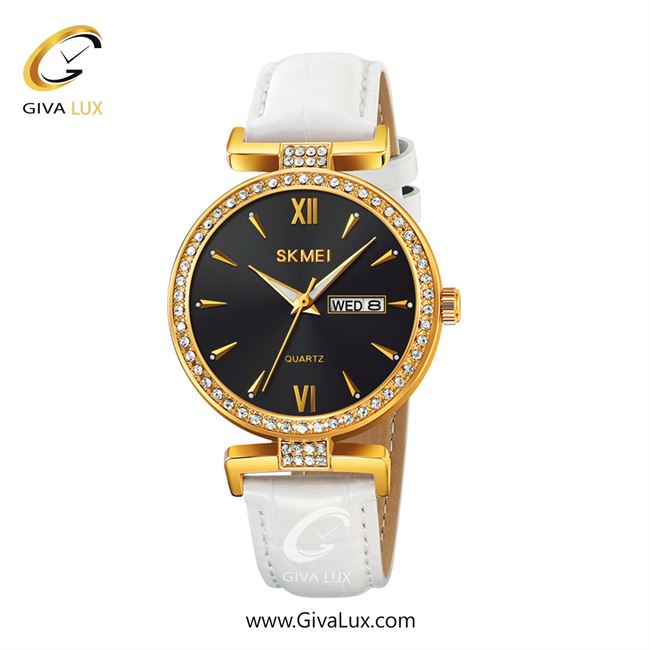 ساعت مچی اورجینال زنانه اسکمی (Skmei) طلایی | سفید| مشکی| کد رفرنس 2090