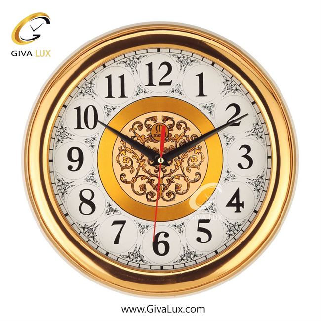 ساعت دیواری اورجینال مارال PVC طلایی دارای آبکاری طلا | کد رفرنس 210