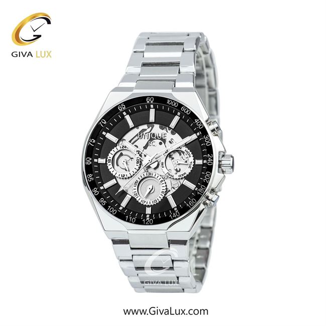 ساعت مچی اورجینال مردانه یونیک سه موتوره فول تایم نقره ای | نقره ای| نقره ای-مشکی| کد رفرنس S2101