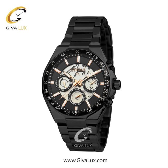 ساعت مچی اورجینال مردانه یونیک سه موتوره فول تایم مشکی | مشکی| نقره ای-مشکی| کد رفرنس S2101