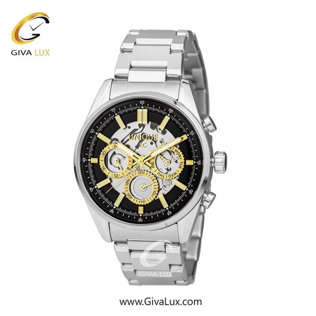 ساعت مچی اورجینال مردانه یونیک سه موتوره فول تایم نقره ای | نقره ای| مشکی-طلایی-نقره ای| کد رفرنس S2102