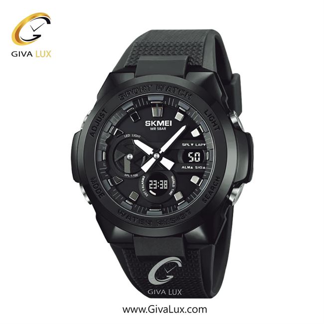 ساعت مچی اورجینال مردانه اسکمی (Skmei) دو زمانه مشکی | مشکی| مشکی| کد رفرنس 2105