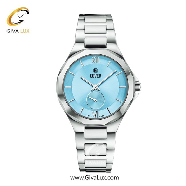 ساعت مچی اورجینال زنانه کاور دو موتوره زیر ثانیه نقره ای | نقره ای| آبی| کد رفرنس CO211.01