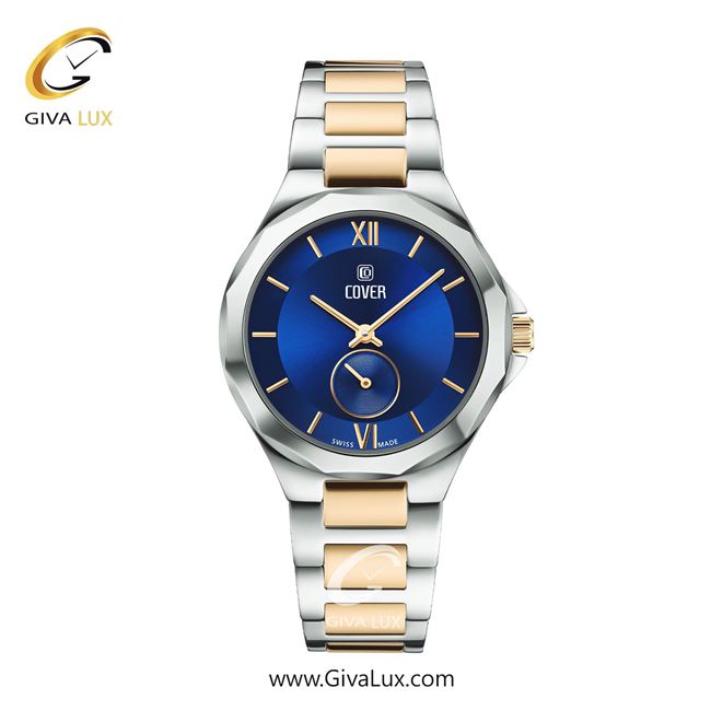 ساعت مچی اورجینال زنانه کاور دو موتوره زیر ثانیه نقره ای | طلایی-نقره ای| سرمه ای| کد رفرنس CO211.03