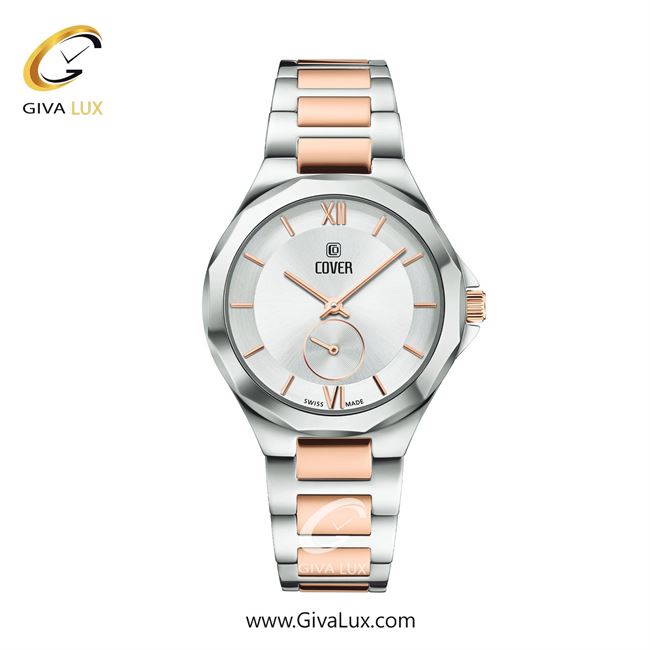 ساعت مچی اورجینال زنانه کاور دو موتوره زیر ثانیه نقره ای | رزگلد-نقره ای| نقره ای| کد رفرنس CO211.05