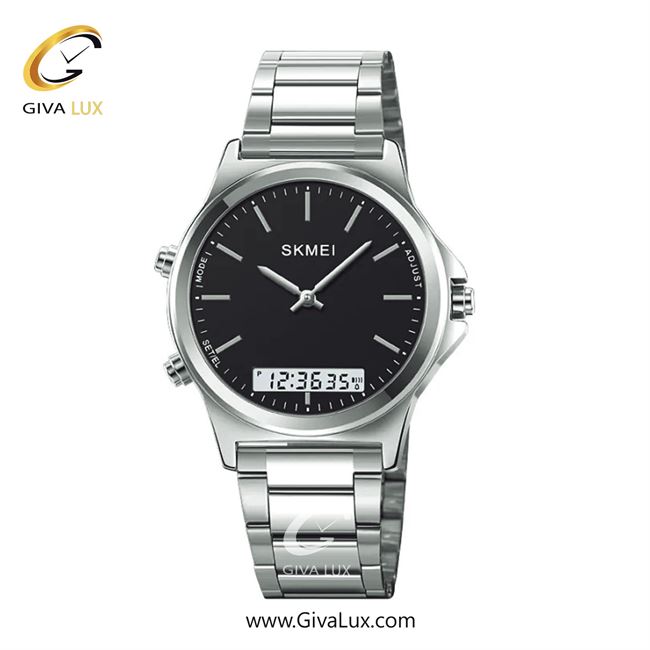ساعت مچی اورجینال مردانه اسکمی (Skmei) سه زمانه نقره ای | نقره ای| مشکی| کد رفرنس 2120