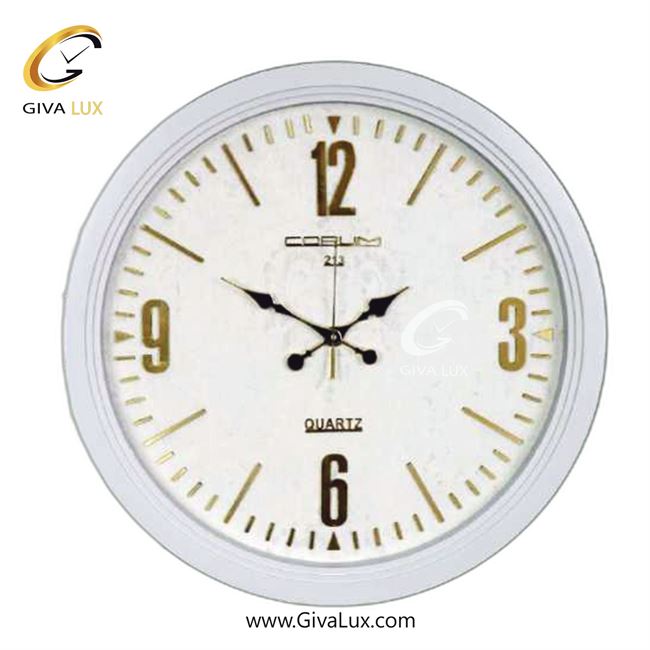 ساعت دیواری اورجینال کوروم PVC سفید| کد رفرنس 213