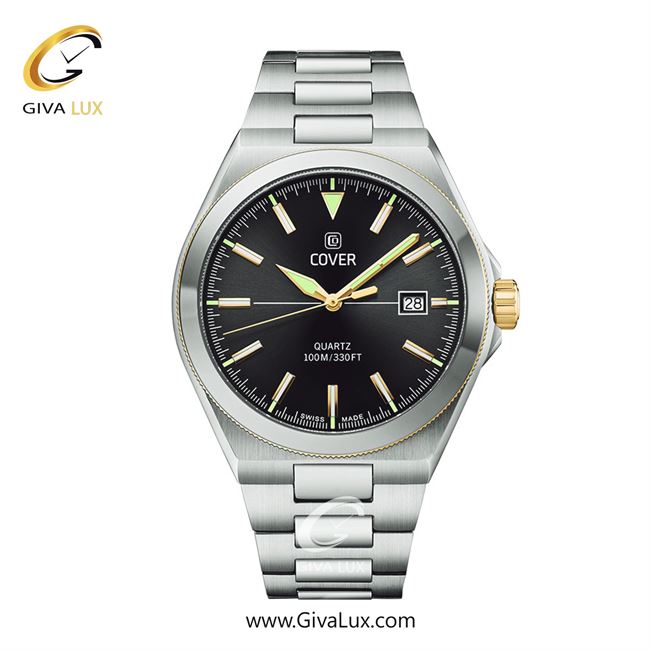 ساعت مچی اورجینال مردانه کاور طلایی-نقره ای | نقره ای| مشکی| کد رفرنس CO213.03