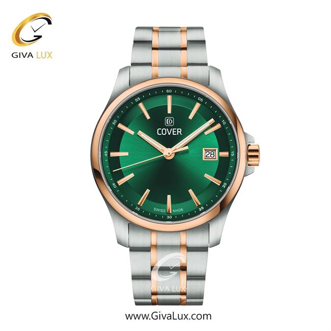 ساعت مچی اورجینال مردانه کاور رزگلد | رزگلد-نقره ای| سبز| کد رفرنس CO214.10