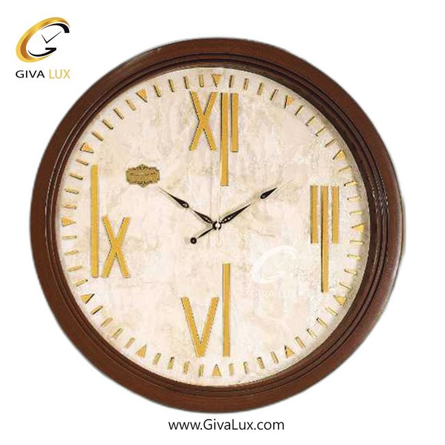 ساعت دیواری اورجینال کوروم PVC قهوه ای| کد رفرنس 215