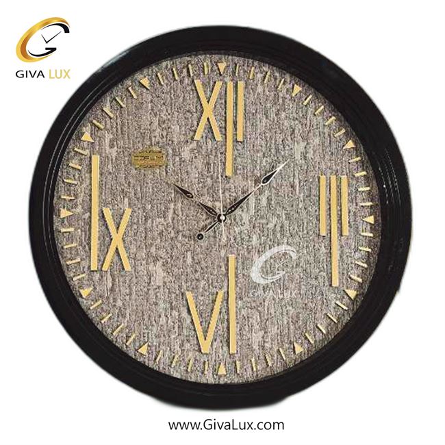 ساعت دیواری اورجینال کوروم PVC مشکی| کد رفرنس 215