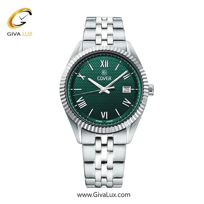 ساعت مچی اورجینال مردانه کاور نقره ای | نقره ای| سبز یشمی تیره| کد رفرنس CO216.04