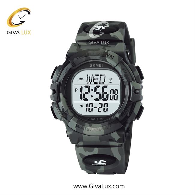 ساعت مچی اورجینال مردانه اسکمی (Skmei) دو زمانه چریکی | چریکی| خاکی| کد رفرنس 2164CMGY