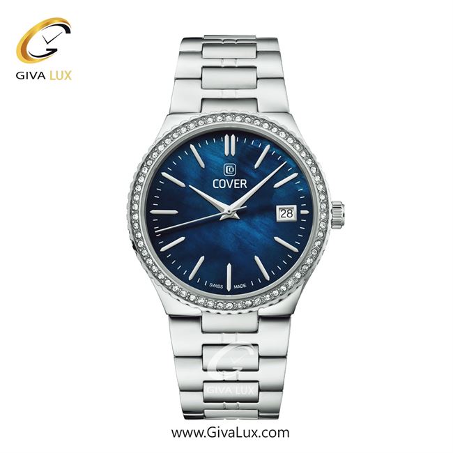 ساعت مچی اورجینال زنانه کاور نقره ای | نقره ای| سرمه ای| کد رفرنس CO218.02