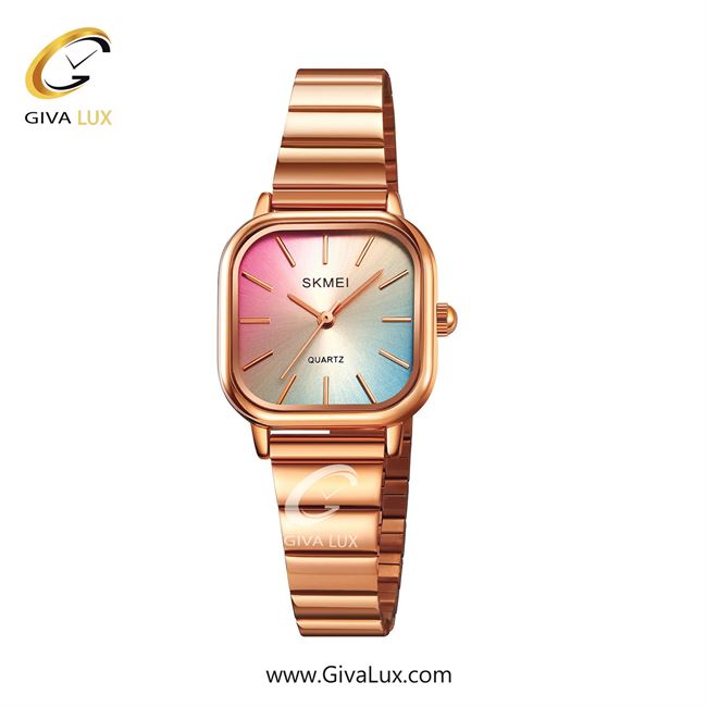 ساعت مچی اسکمی زنانه رزگلد | رزگلد | هفت رنگ | کد رفرنس SKMEI 2190 R/G