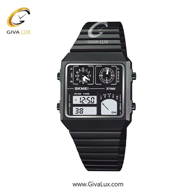 ساعت مچی اورجینال مردانه اسکمی (Skmei) سه زمانه مشکی | مشکی| مشکی| کد رفرنس 2198BK