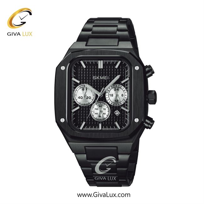 ساعت مچی اورجینال مردانه اسکمی (Skmei) سه موتوره کرنوگراف مشکی | مشکی| مشکی| کد رفرنس 2201