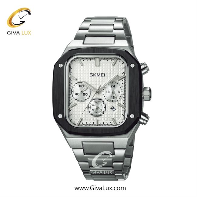 ساعت مچی اورجینال مردانه اسکمی (Skmei) سه موتوره کرنوگراف مشکی | نقره ای| سفید| کد رفرنس 2201