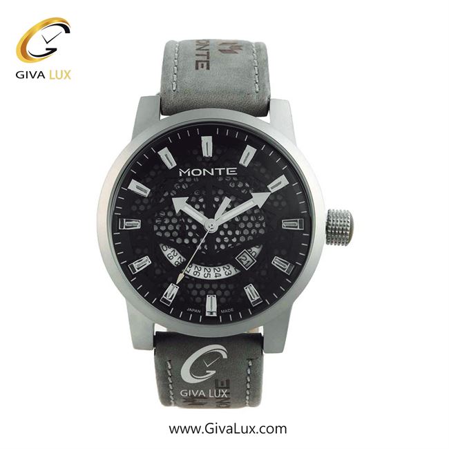 پک کادویی ساعت مچی مردانه بند استیل مونته با بند اضافه چرمی M751340 GRAYWB 22119-3.jpg