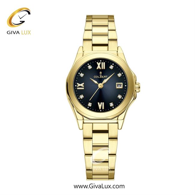 ساعت مچی اورجینال زنانه کلبرت COLBERT طلایی | طلایی| سرمه ای| کد رفرنس 0345L
