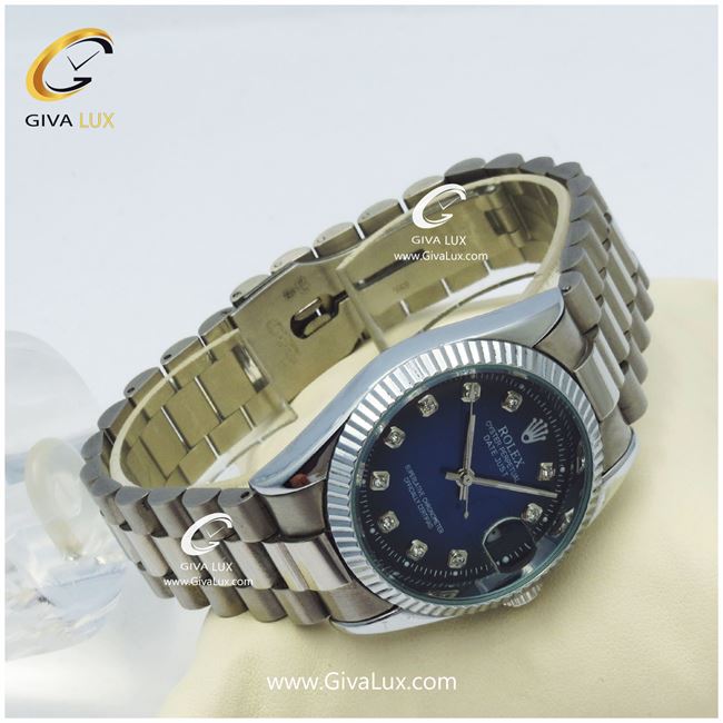 ساعت مچی اورجینال مردانه فول استیل رولکس مدل دیت جاست نقره ای | نقره ای| سرمه ای|