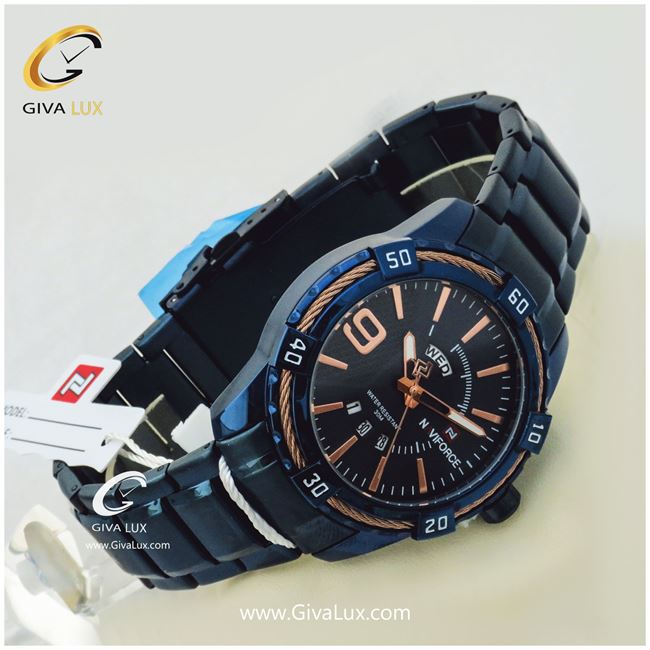 ساعت مچی اورجینال مردانه ناوی فورس|Naviforce|نوی فورس|نیوی فورس سرمه ای | سرمه ای| سرمه ای| کد رفرنس NF9117 S BE/BE