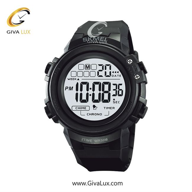 ساعت مچی اورجینال مردانه اسکمی (Skmei) مشکی | مشکی| سفید| کد رفرنس 2260BKWT