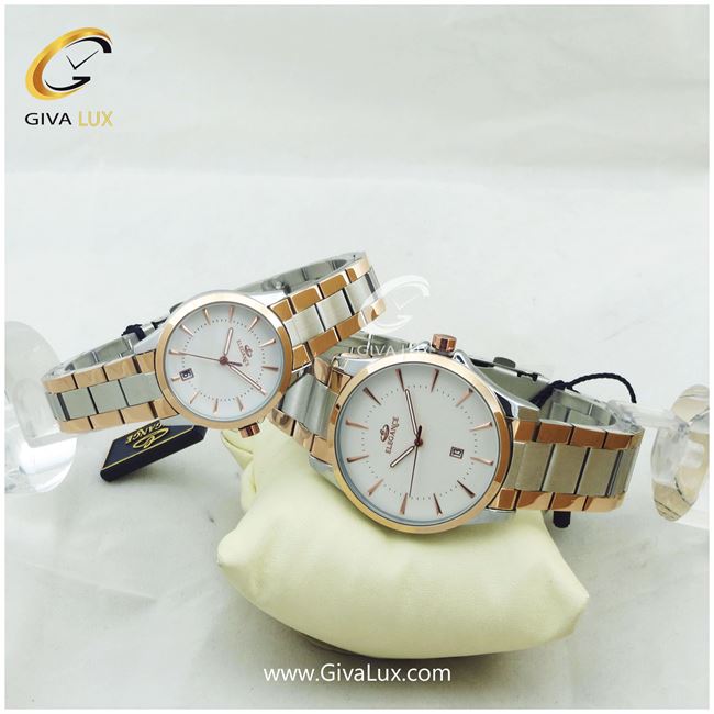 ساعت مچی ست مردانه و زنانه بند فلزی الگانس