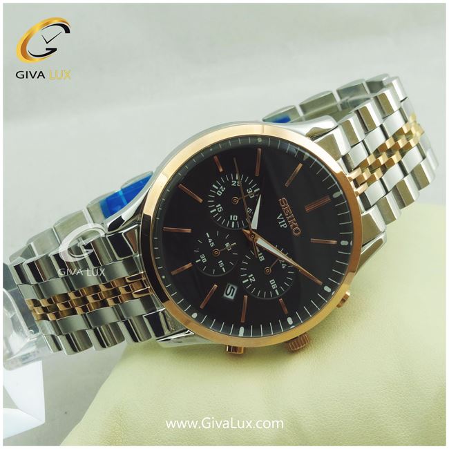 ساعت مچی مردانه سه موتوره کرنوگراف فول استیل سیکو