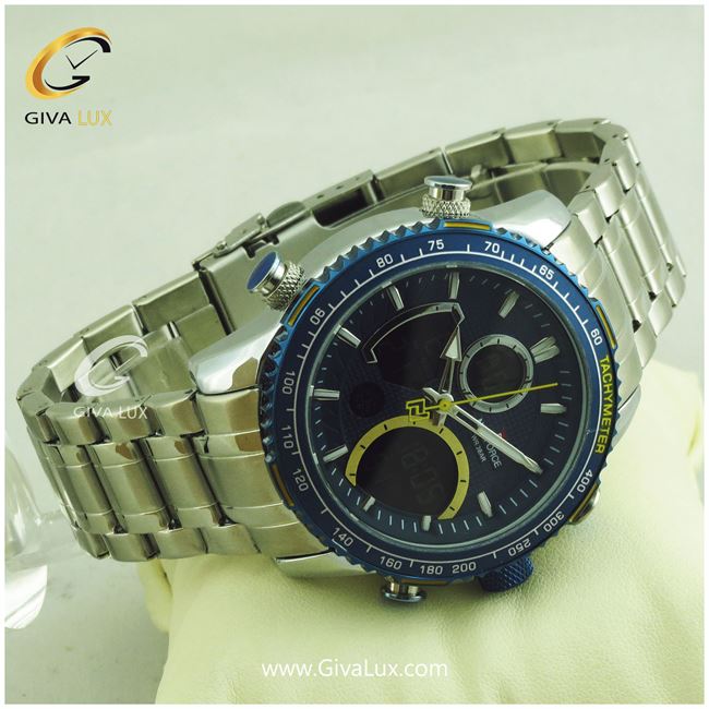 ساعت مچی اورجینال مردانه ناوی فورس|Naviforce|نوی فورس|نیوی فورس دو زمانه نقره ای | نقره ای| سرمه ای| کد رفرنس NF9182