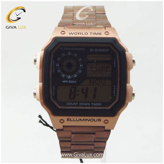 ساعت مچی مردانه بند استیل فول کافی ، دیجیتال دیزاینر 