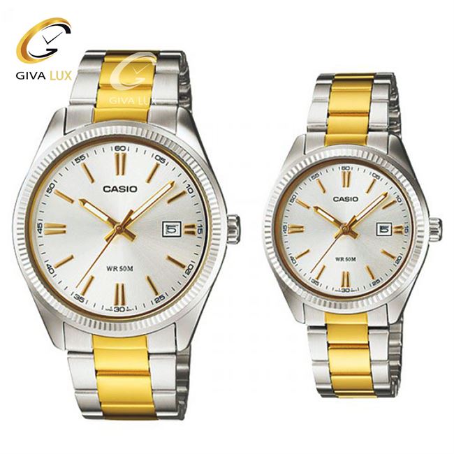 ساعت مچی اورجینال ست کاسیو Casio نقره ای | طلایی| نقره ای|