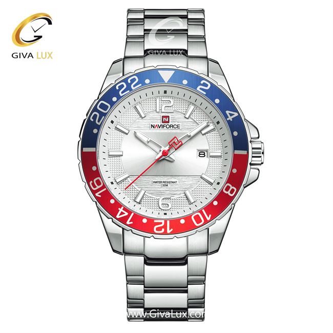 ساعت مچی اورجینال مردانه آبی | نقره ای| نقره ای| کد رفرنس NF9192