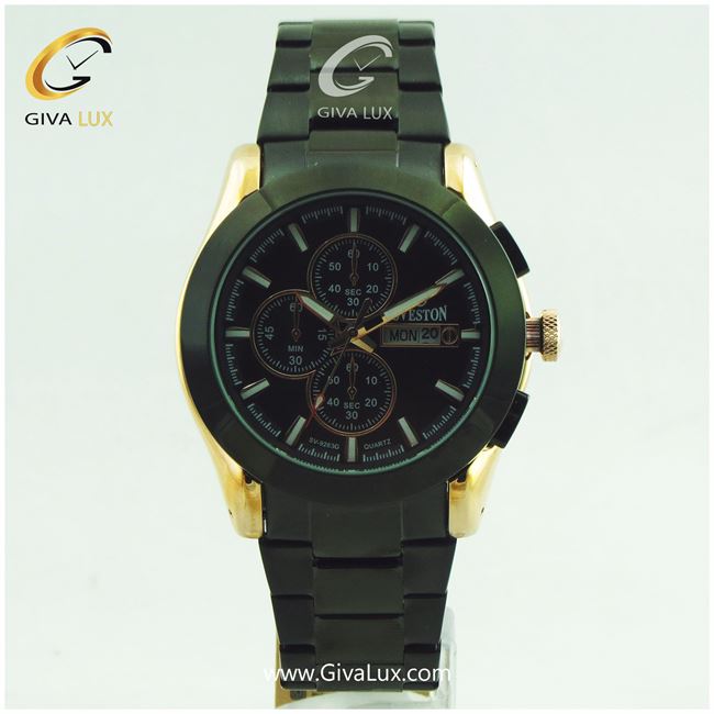 ساعت مچی مردانه طرح سه موتوره سوستون ضد آب مشکی SV-9263