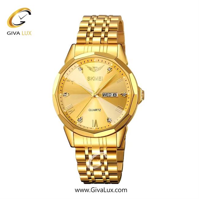 ساعت مچی اورجینال مردانه اسکمی (Skmei)  طلایی | طلایی| طلایی| کد رفرنس 2291