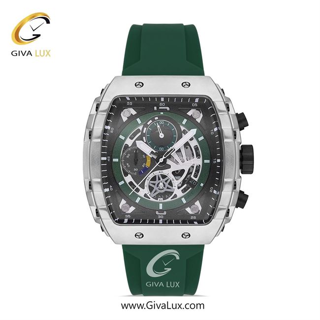 ساعت مچی اورجینال مردانه فروچی Ferrucci سه موتوره کرنوگراف نقره ای | سبز| سبز یشمی تیره-دودی|تیتانیوم| کد رفرنس FCF 23004S.8