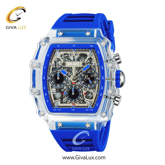 ساعت مچی اورجینال مردانه اسکمی (Skmei) سه موتوره کرنوگراف طوسی | آبی| طوسی| کد رفرنس 2305
