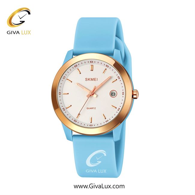 ساعت مچی اورجینال زنانه اسکمی (Skmei) رزگلد | آبی| سفید| کد رفرنس 2319