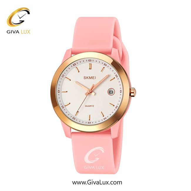ساعت مچی اورجینال زنانه اسکمی (Skmei) رزگلد | صورتی| سفید| کد رفرنس 2319