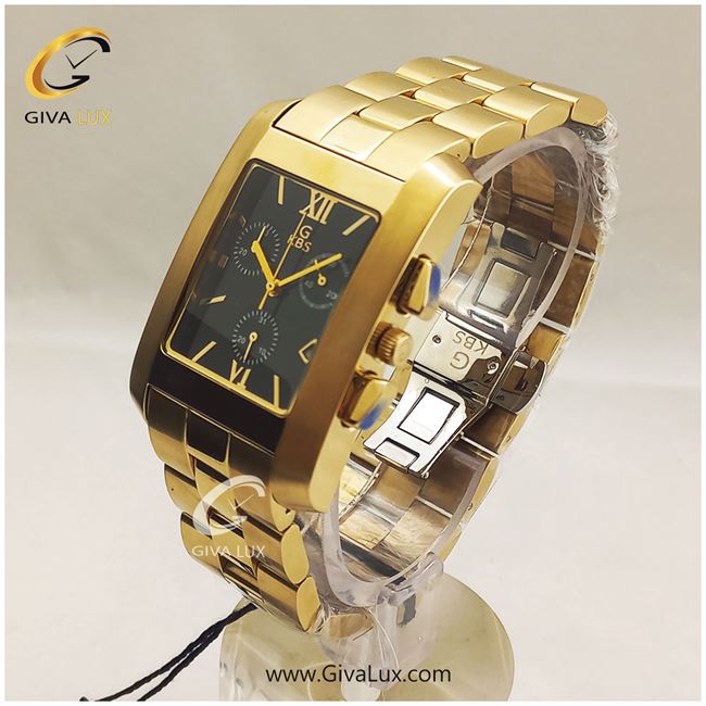 ساعت مچی اورجینال KBS مردانه فول استیل سه موتوره کرنوگراف طلایی اروپایی موتور سوئیس کد رفرنس 9905