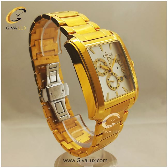 ساعت مچی اورجینال گوچی KBS مردانه فول استیل سه موتوره کرنوگراف طلایی موتور سوئیس کد رفرنس 2401 23434-1.jpg