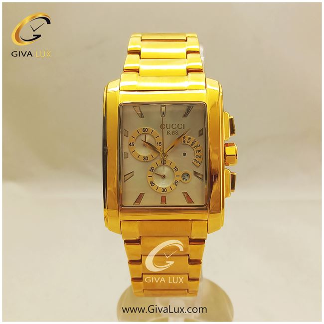 ساعت مچی اورجینال گوچی KBS مردانه فول استیل سه موتوره کرنوگراف طلایی موتور سوئیس کد رفرنس 2401 23434.jpg