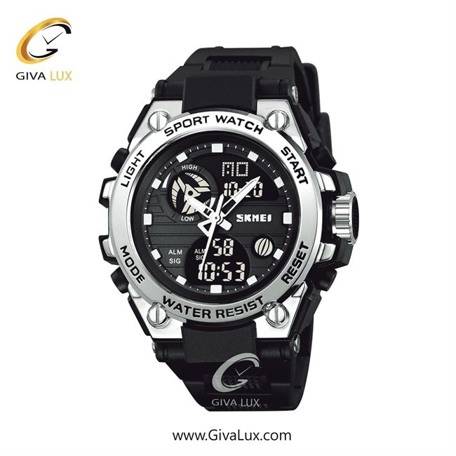 ساعت مچی اورجینال مردانه اسکمی (Skmei) دو زمانه نقره ای | مشکی| مشکی| کد رفرنس 2360