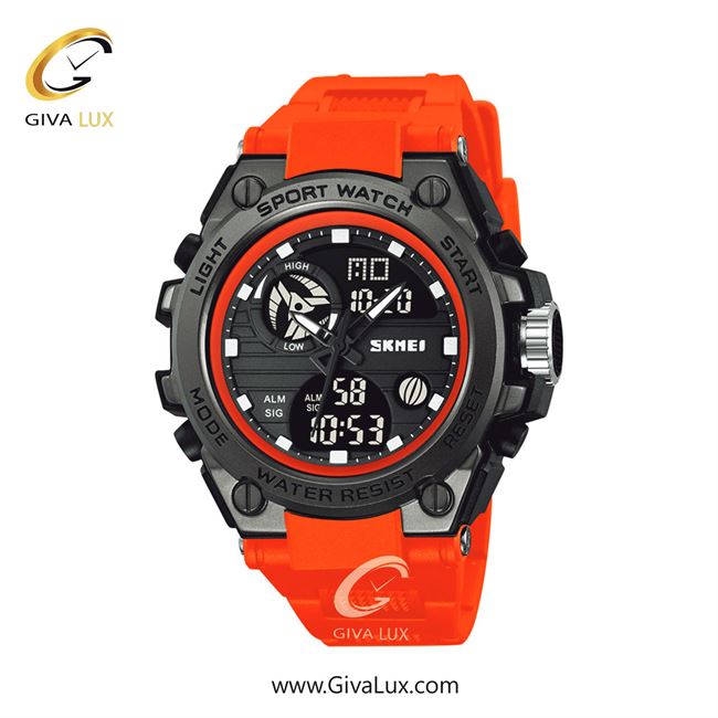 ساعت مچی اورجینال مردانه اسکمی (Skmei) دو زمانه مشکی | نارنجی| مشکی| کد رفرنس 2360