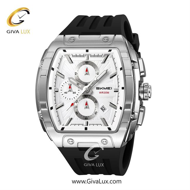ساعت مچی اورجینال مردانه اسکمی (Skmei) سه موتوره کرنوگراف نقره ای | مشکی| نقره ای| کد رفرنس 2363