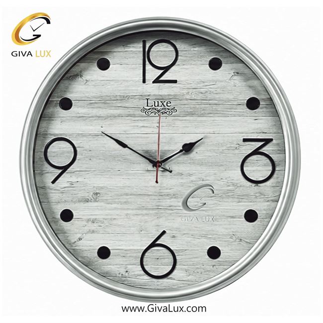 ساعت دیواری چوب لوکس عرض قاب 60 سانتیمتر  | طوسی | کد رفرنس 239