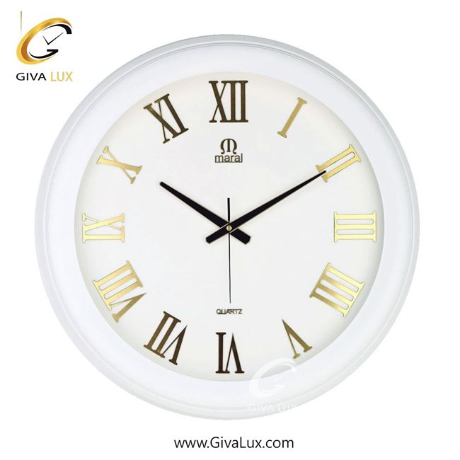 ساعت دیواری اورجینال مارال PVC سفید| کد رفرنس 24