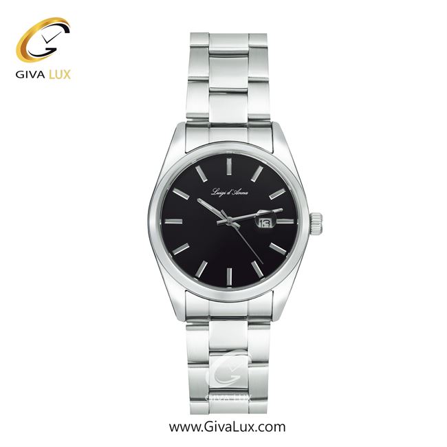 ساعت مچی اورجینال مردانه LdA نقره ای | نقره ای| مشکی| کد رفرنس 2438